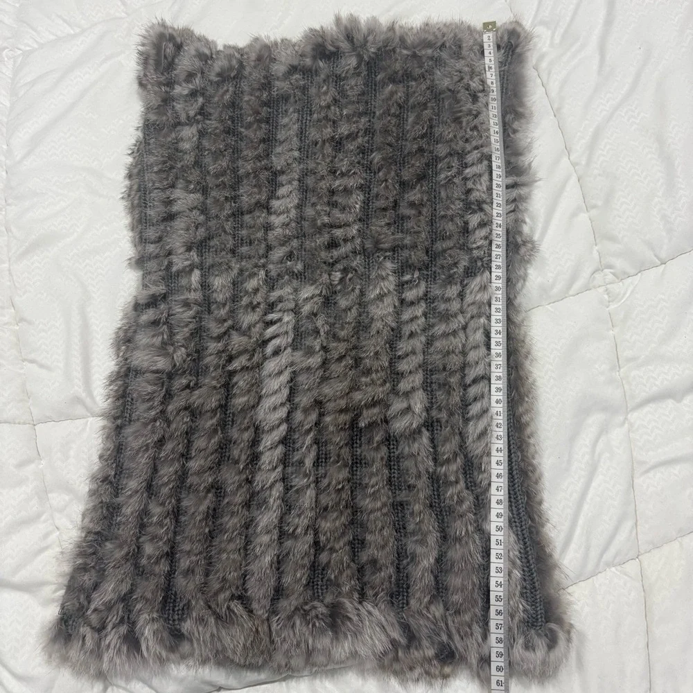 Real Rabbit Fur Scarf - Picture 7 of 8